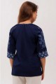 Blue women's embroidered shirt Vitality, XXXL