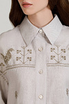 Women's embroidered shirt — Dawn gray
