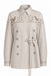 Women's embroidered shirt — Dawn gray