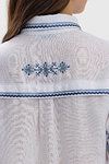 Women's Poltava vyshyvanka white with blue embroidery