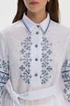 Women's Poltava vyshyvanka white with blue embroidery