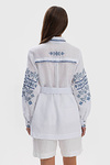 Women's Poltava vyshyvanka white with blue embroidery