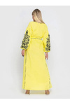 Vyshyvanka dress "Blooming Garden" yellow with black embroidery