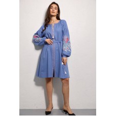 Phoenix, blue embroidered dress