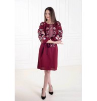 Women's embroidered dress (cherry) Melania