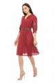 Marie, women's embroidered linen dress