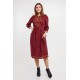 Solo, women's linen dress with embroidery, red embroidered dress