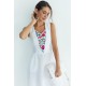 Meadow. embroidered linen dress, white dress