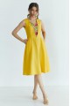 Meadow. embroidered linen yellow dress