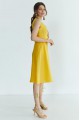 Meadow. embroidered linen yellow dress