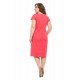 Diana, (flax stretch coral) women's embroidered dress