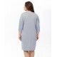 Jeremiah, women's knitted dress with embroidery, gray jersey