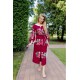 Roxolana, women's embroidered dress, (cherry powder)