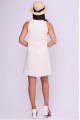 Snowy, women's embroidered dress with short sleeves