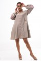 Fire-bird, gray embroidered dress
