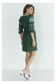 Green dress embroidered shirt Virenia