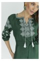 Green dress embroidered shirt Virenia