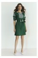 Green dress embroidered shirt Virenia