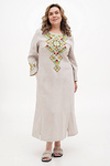 Long linen dress Vatra gray