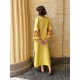Lubomyra, women's yellow embroidered dress