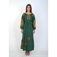 Сукня вишиванка зелена Леля
