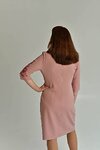 Rose pink-beige embroidered dress
