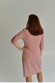 Rose, pink-beige embroidered dress