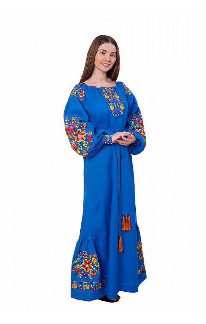 Lelya, women's embroidered long dress