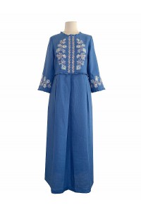 Yava. blue embroidered dress