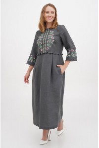 Java gray embroidered dress