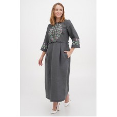 Javanese gray embroidered dress