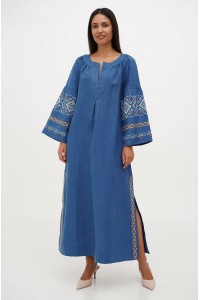 Blue embroidered dress Horizon,