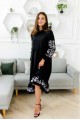 Elvira, embroidered dress, black