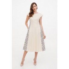 Cordelia white short embroidered linen dress
