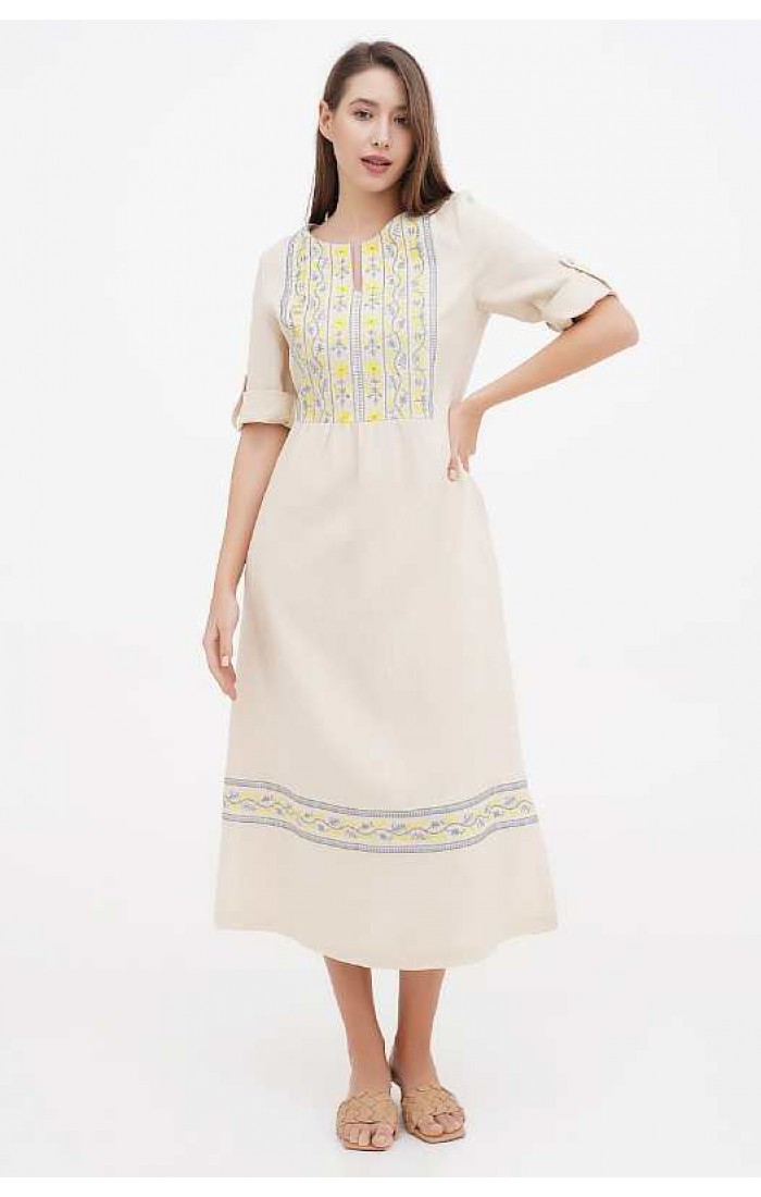 Lanna, women's white embroidered dress