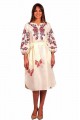 Cossack, women's embroidered dress made of linen