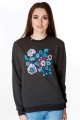 Embroidered sweatshirt Blue