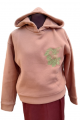 Patriotic brown hoodie with embroidery Kyianka