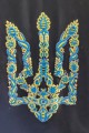 Свитшот чёрный женский oversize с вышивкой Тризуб