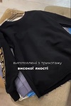 Sweatshirt black women's oversize with embroidery Trizub