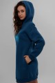 Women's winter tunic with fleece, blue Dawn