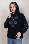 Black hoodie (alpaca) with Ladomyr embroidery