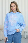 Light blue hoodie (alpaca) with embroidery "Ladomyra"