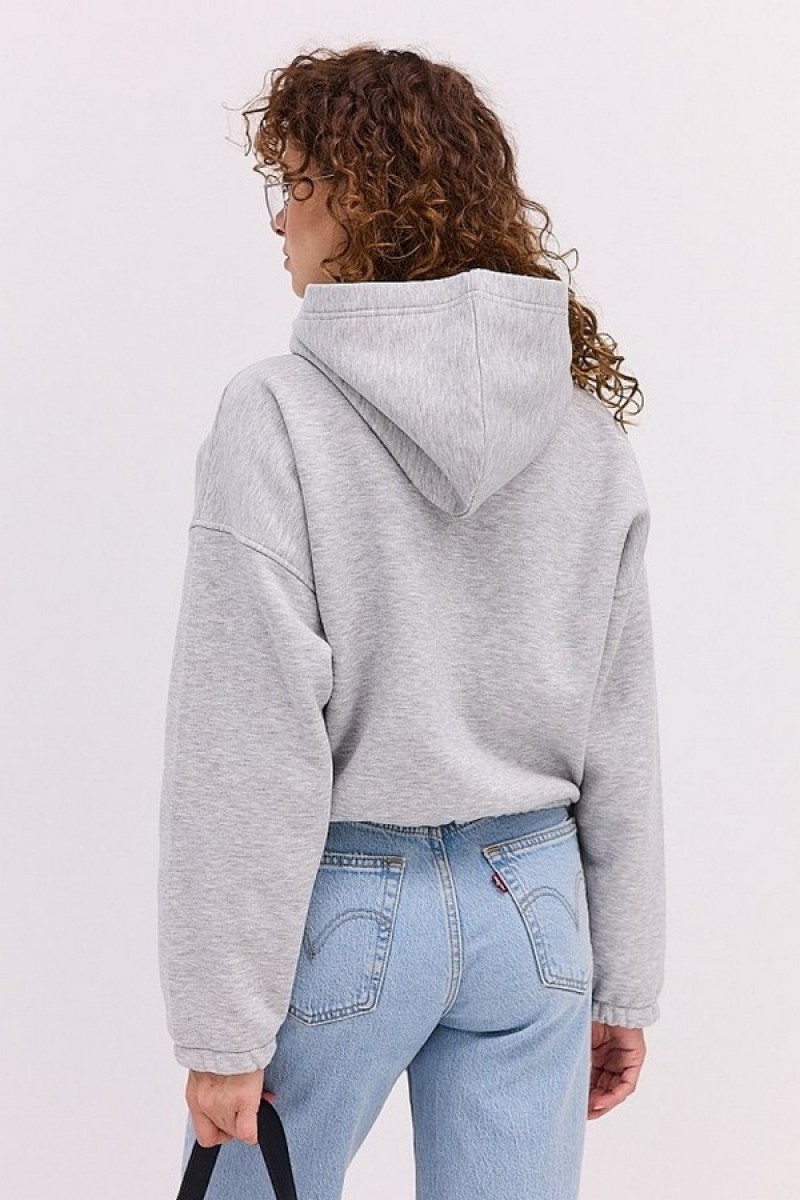 Hoodie in milk color with embroidery That girl, one size