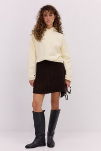 Hoodie in milk color with embroidery That girl, one size