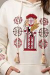 Худі жіночи з вишивкою Мотанка бордовий