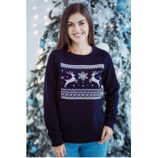 Christmas miracle, sweatshirt women's futer blue with nachis)