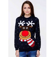 Christmas, women's sweatshirt (knitted) 103