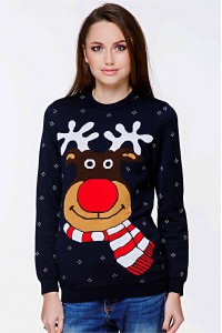 Christmas, women's sweatshirt (knitted) 103