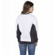 Ethno accent, women's white-graphite sweatshirt with embroidery